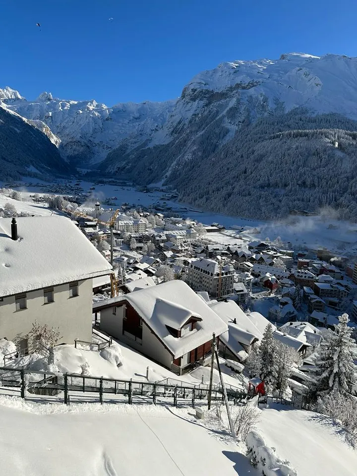 Ferienhaus Engelberg – Aussicht auf Engelberg und die Berge